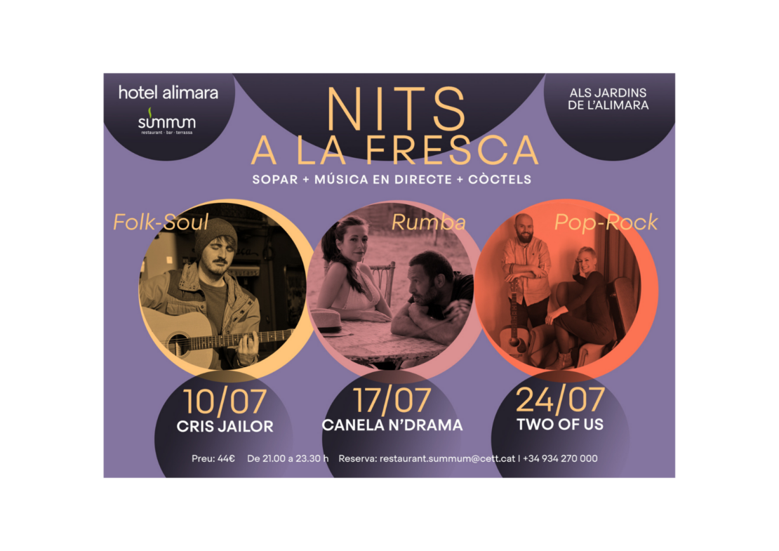 LA MEJOR MÚSICA EN DIRECTO PARA DISFRUTAR EN EL JARDÍN DE NUESTRO HOTEL